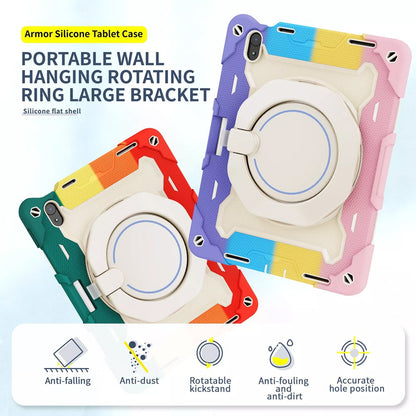 Armor Shockproof Handle Ring Rotation Case Cover for iPad 10.2 (2019) / (2020) / (2021) (No Pen Slot)