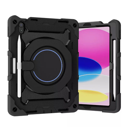 Armor Shockproof Handle Ring Rotation Case Cover for iPad 10th (2022) / iPad A16 (2025)