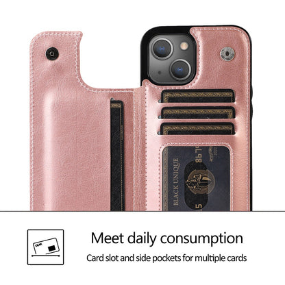Back Flip Leather Wallet Cover Case for iPhone 13 / 14