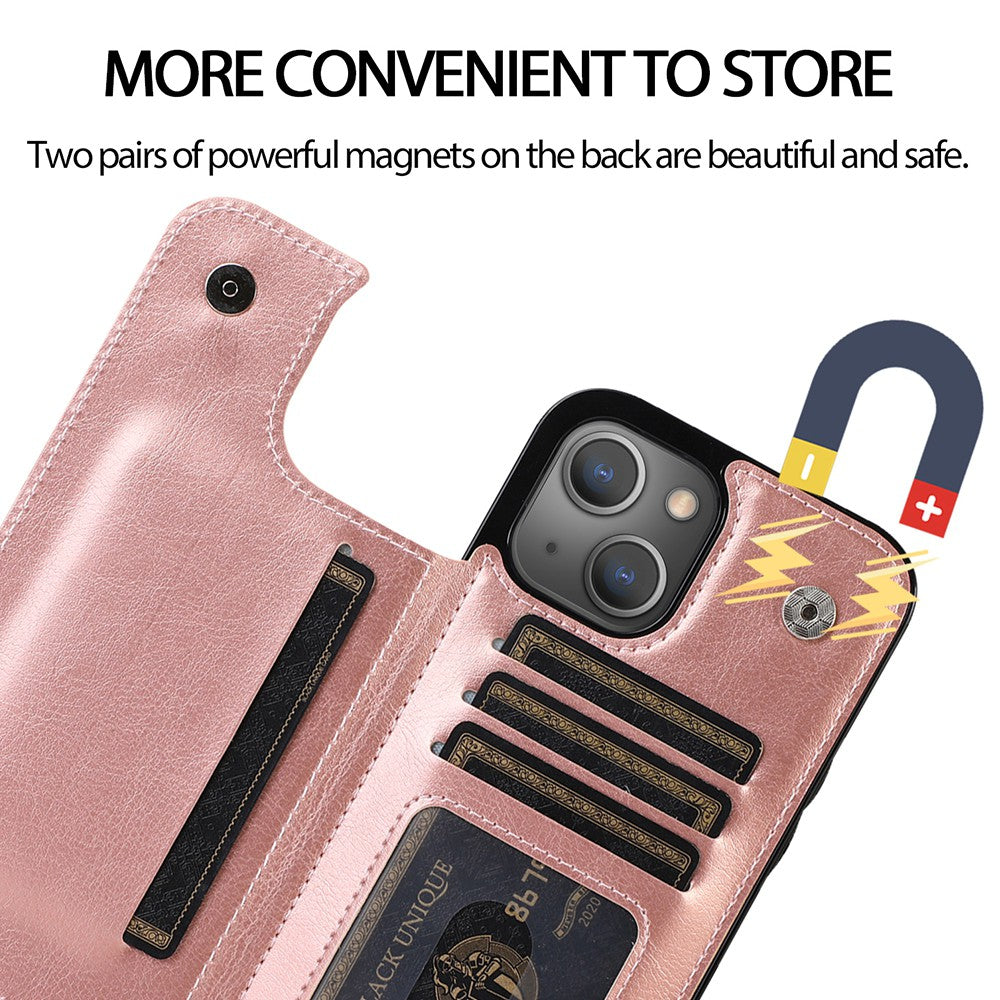Back Flip Leather Wallet Cover Case for iPhone 13/14