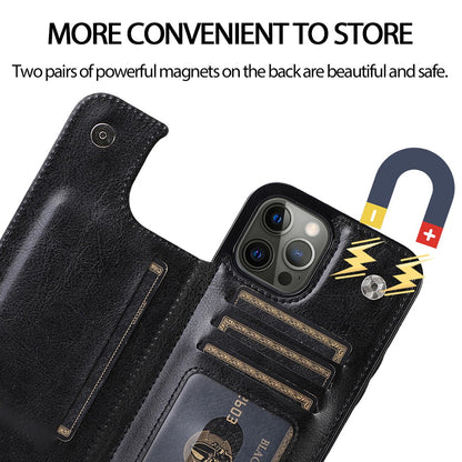 Back Flip Leather Wallet Cover Case for iPhone 13 Pro Max