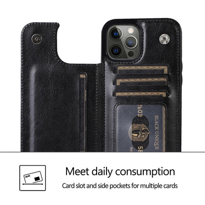 Back Flip Leather Wallet Cover Case for iPhone 15 Pro