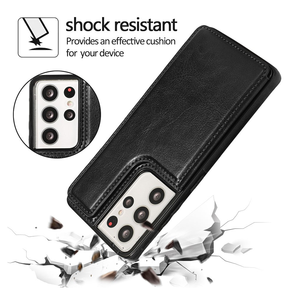 Back Flip Leather Wallet Cover Case for Samsung Galaxy S21 Ultra