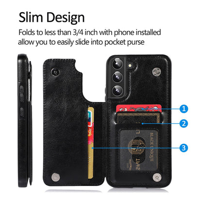 Back Flip Leather Wallet Cover Case for Samsung Galaxy S22 Plus