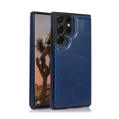 Back Flip Leather Wallet Cover Case for Samsung Galaxy S23 Ultra