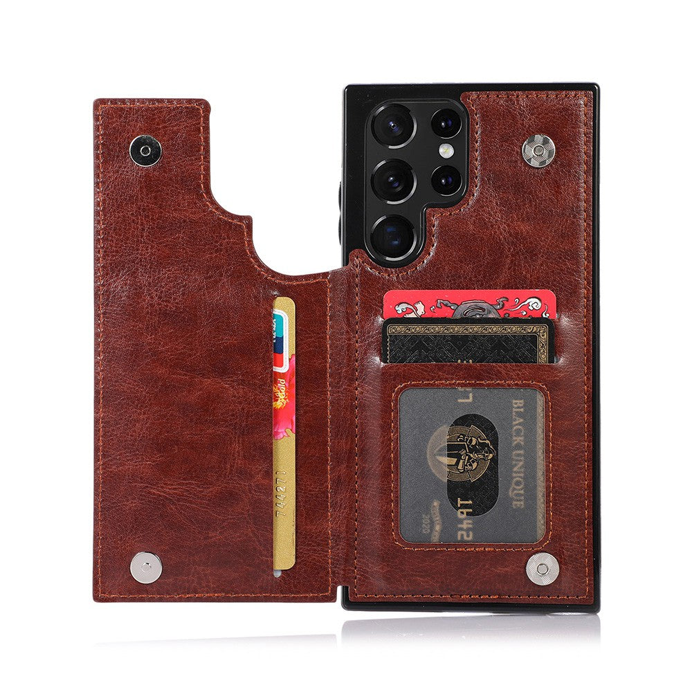 Back Flip Leather Wallet Cover Case for Samsung Galaxy S22 Ultra
