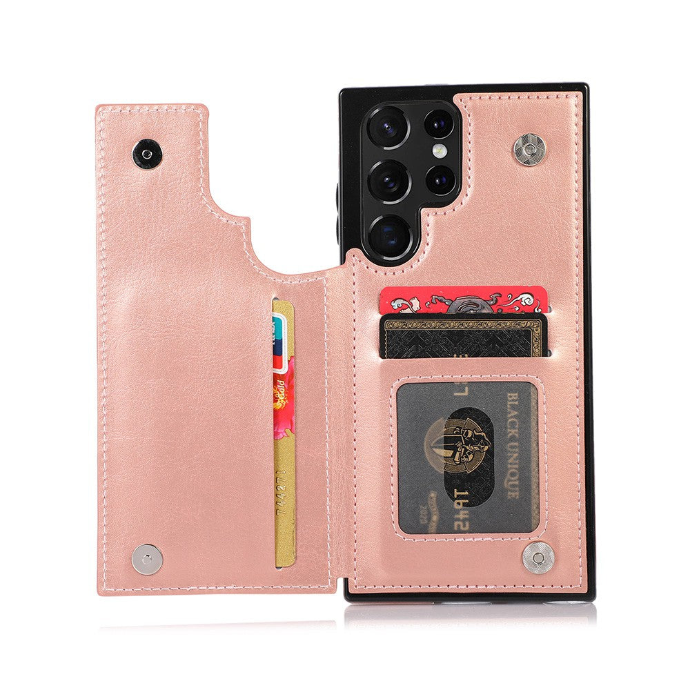 Back Flip Leather Wallet Cover Case for Samsung Galaxy S22 Ultra