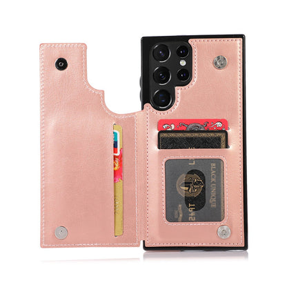 Back Flip Leather Wallet Cover Case for Samsung Galaxy S22 Ultra