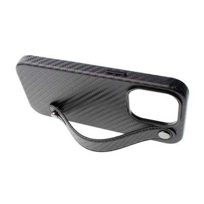 REDEFINE Metal Camera Lens PU Leather Case with Hand Belt for iPhone 14 Plus