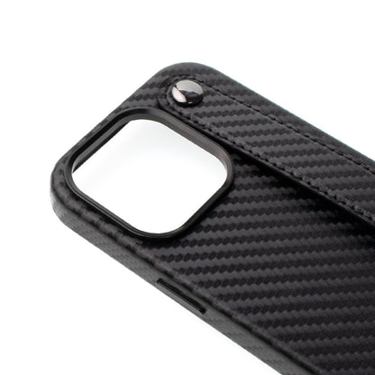 REDEFINE Metal Camera Lens PU Leather Case with Hand Belt for iPhone 13/14