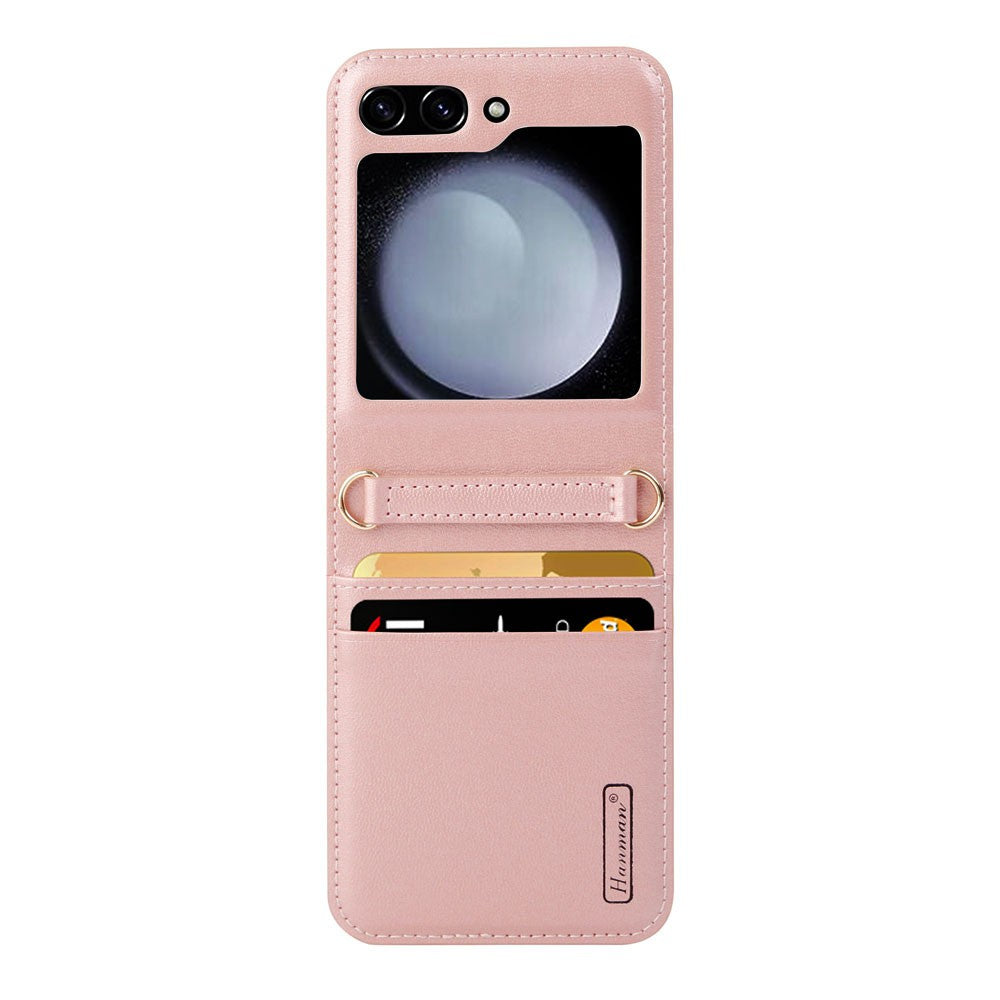 Hanman PU Flip Leather Wallet Cover Case for Samsung Galaxy Z Flip5