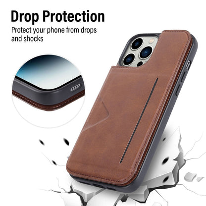 Hanman Back Flip Leather Wallet Shockproof Cover Case for iPhone 14 Plus