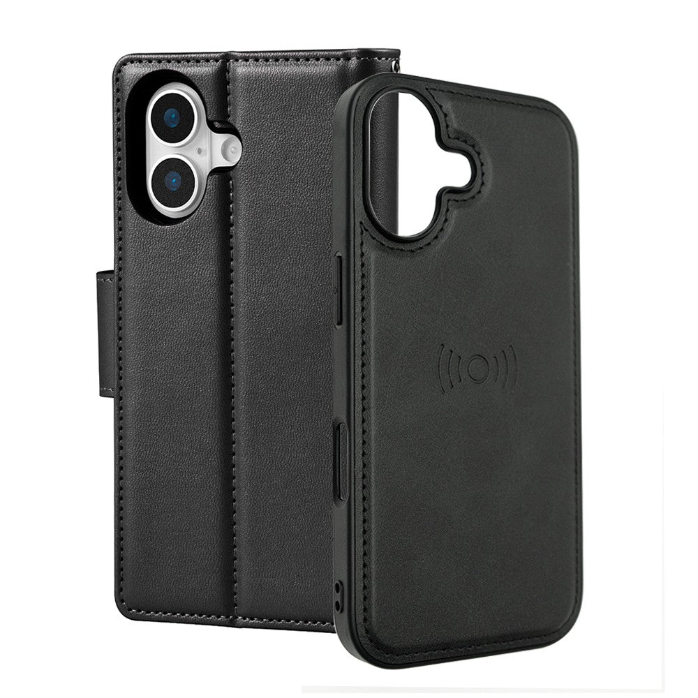 Hanman 2 in 1 Detachable Magnetic Flip Leather Wallet Cover Case for iPhone 17