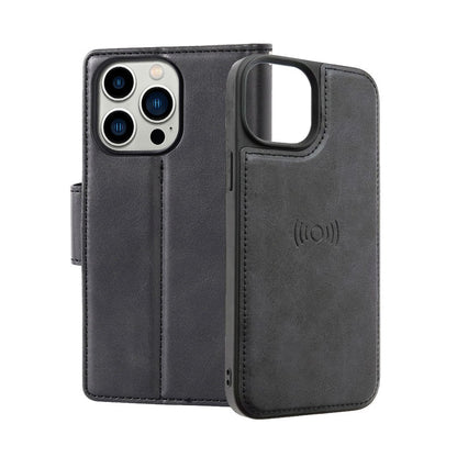 Hanman 2 in 1 Detachable Magnetic Flip Leather Wallet Cover Case for iPhone 16
