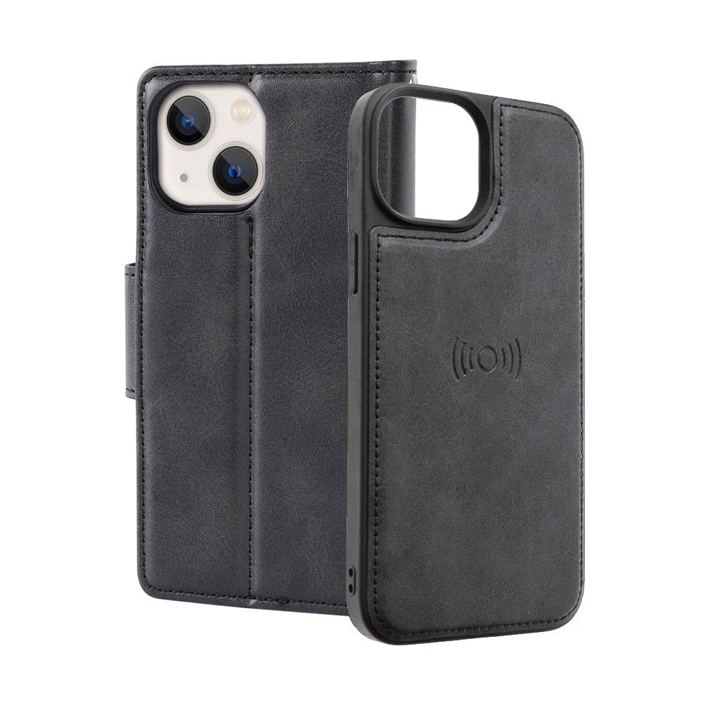Hanman 2 in 1 Detachable Magnetic Flip Leather Wallet Cover Case for iPhone 15