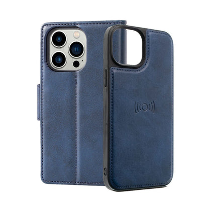 Hanman 2 in 1 Detachable Magnetic Flip Leather Wallet Cover Case for iPhone 16 Pro