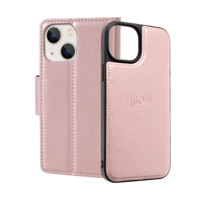 Hanman 2 in 1 Detachable Magnetic Flip Leather Wallet Cover Case for iPhone 14 Plus/ 15 Plus