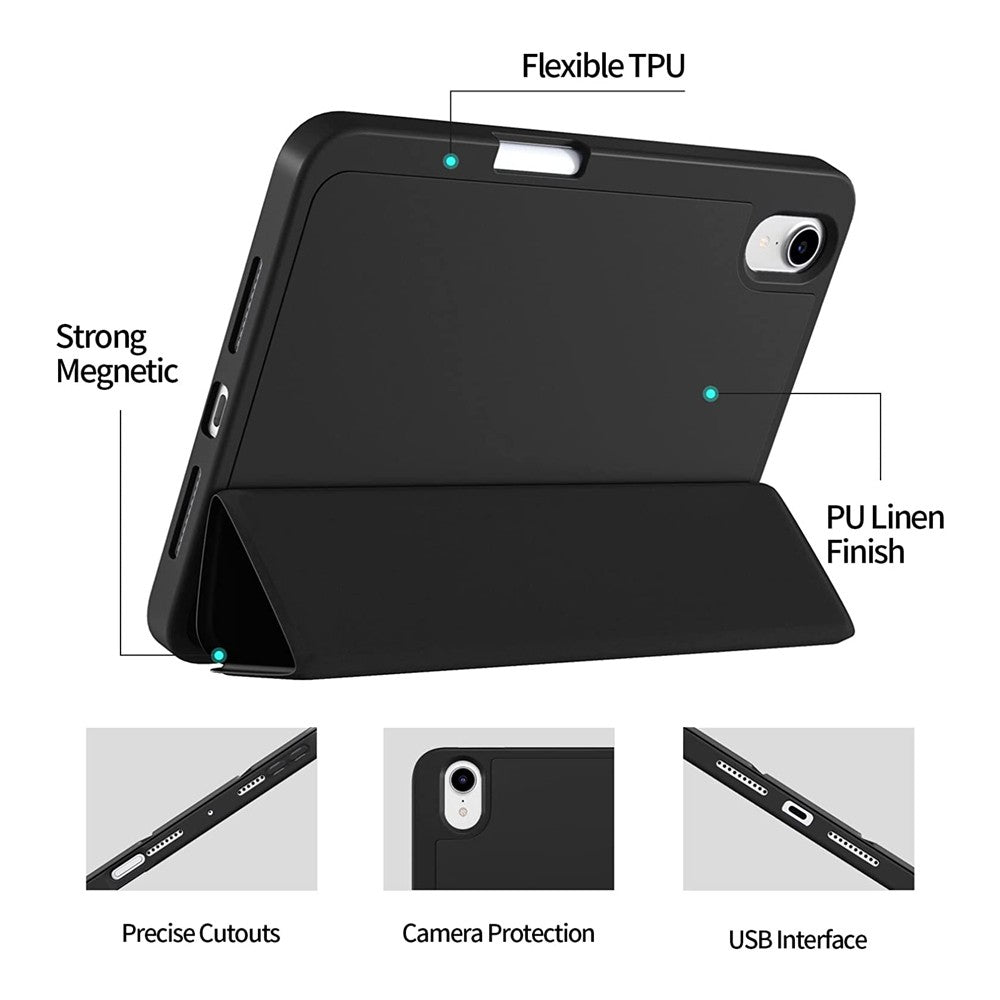 Soft TPU Back Shell Slim Cover Case with Auto Sleep / Wake for iPad Mini 6 / Mini 7