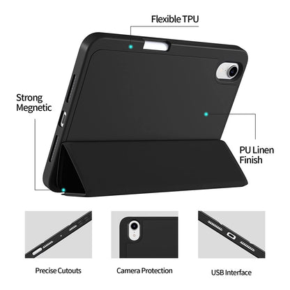 Soft TPU Back Shell Slim Cover Case with Auto Sleep / Wake for iPad Mini 6 / Mini 7