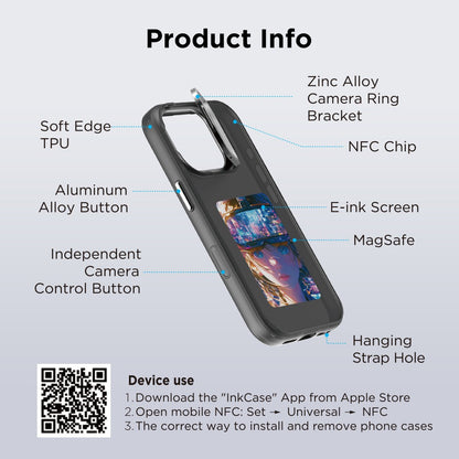 REDEFINE E-ink Display Customizable Image Case Magnetic Case for iPhone 16 Pro Max