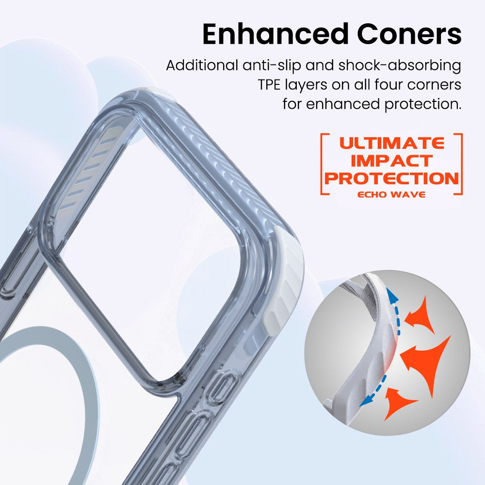 REDEFINE Echo Wave Ultimate Impact Protection Transparent Case for iPhone 17 Pro Max