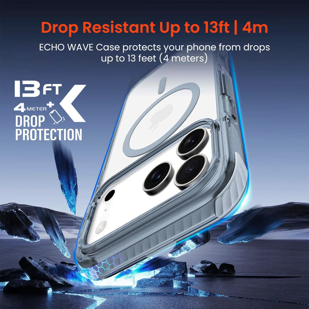 REDEFINE Echo Wave Ultimate Impact Protection Transparent Case for iPhone 17 Pro Max