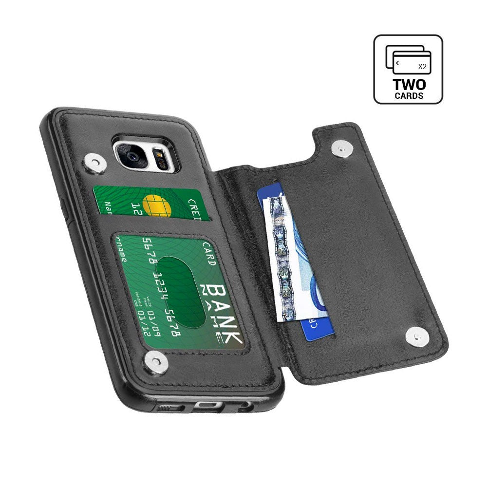 Back Flip Leather Wallet Case Cover for Samsung Galaxy S7