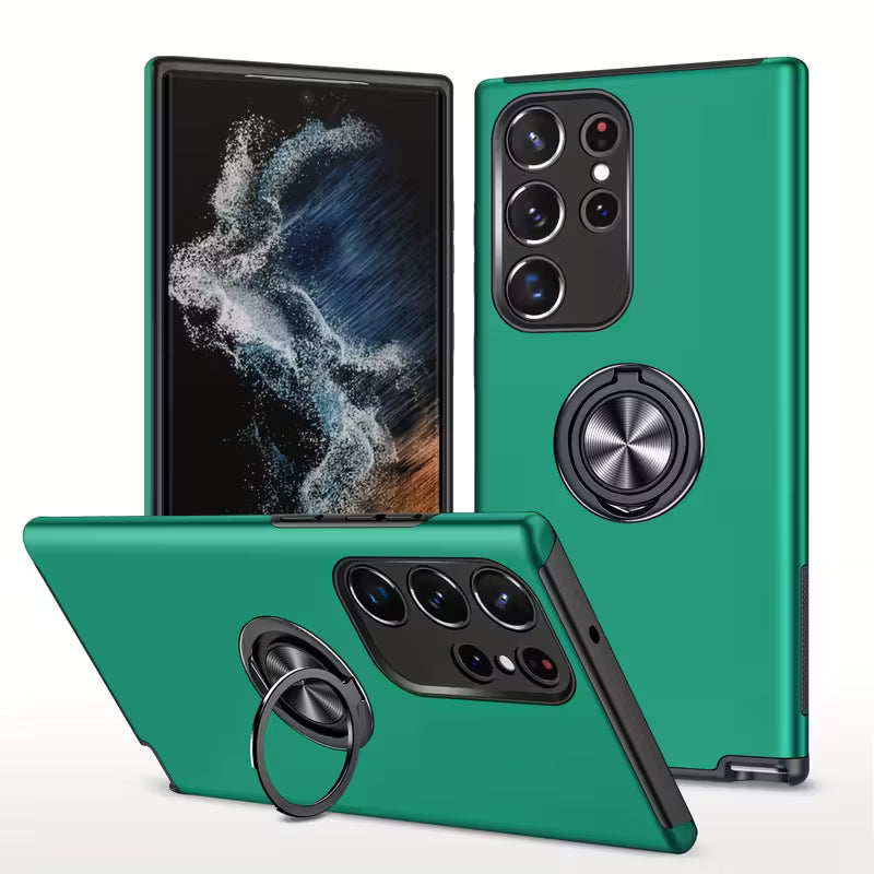 Magnetic Ring Holder Shockproof Cover Case for Samsung Galaxy S22 Ultra