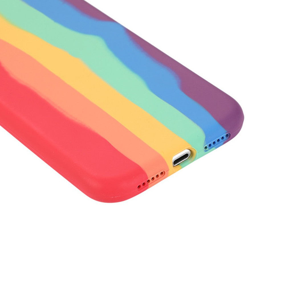 Rainbow Liquid Silicone Case Cover for iPhone 7 Plus / 8 Plus