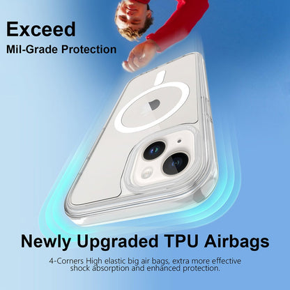 Hybrid Beatles Shockproof Case Cover with Magnetic Ring for iPhone 14 Plus/ 15 Plus