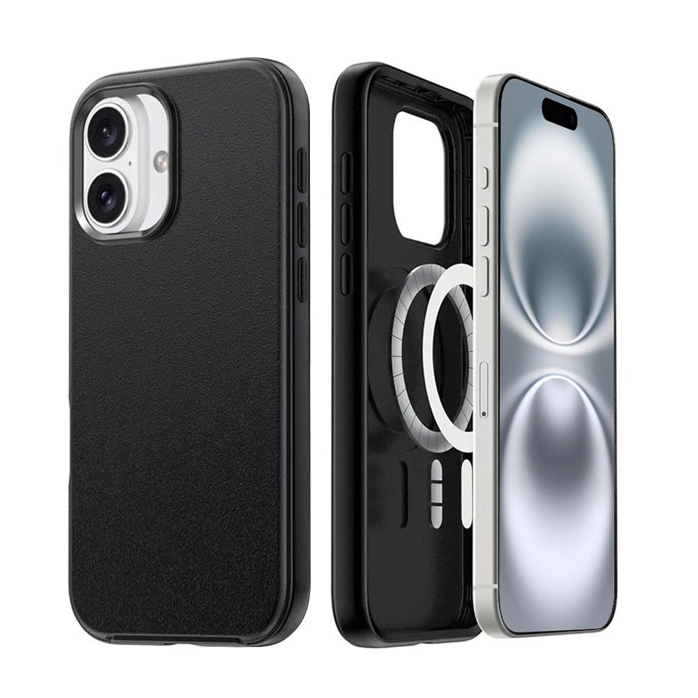 Hybrid Beatles Shockproof Case Cover with Magnetic Ring for iPhone 16 Plus
