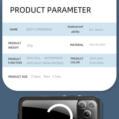 Redpepper Dot+ IP68 Waterproof Case with Magnetic Ring for iPhone 17 Pro Max Magsafe