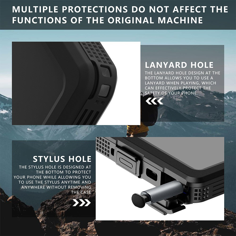 Redpepper Dot+ IP68 Waterproof Case with Magnetic Ring for Samsung Galaxy S24 Ultra