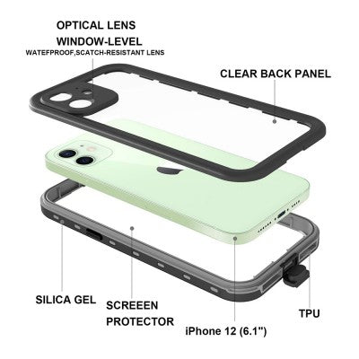 Redpepper Dot+ IP68 Waterproof Cover Case for iPhone 12 / 12 Pro