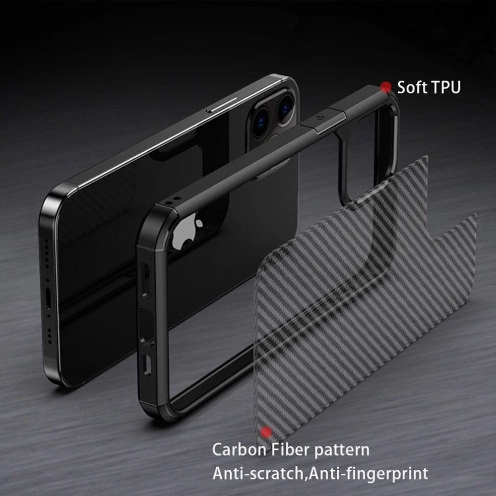 Carbon Fiber Hard Shield Case Cover for iPhone 14 Plus