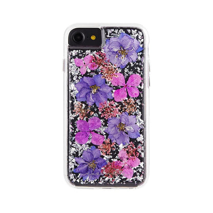 Dried Flower Bling Gold Foil Clear Case Cover for iPhone 6 / 6S / 7 / 8 / SE (2020) / SE (2022)