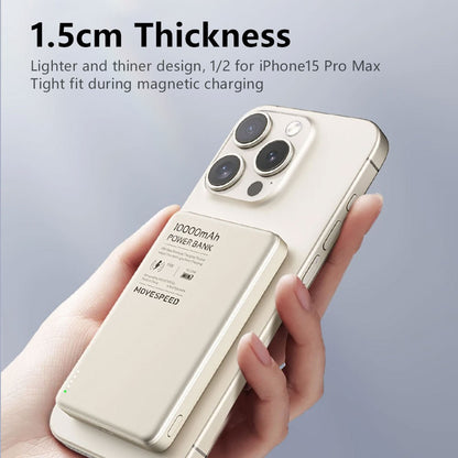 MOVE SPEED S10 Ultra-thin Titanium Magnetic Power Bank 10000mAh
