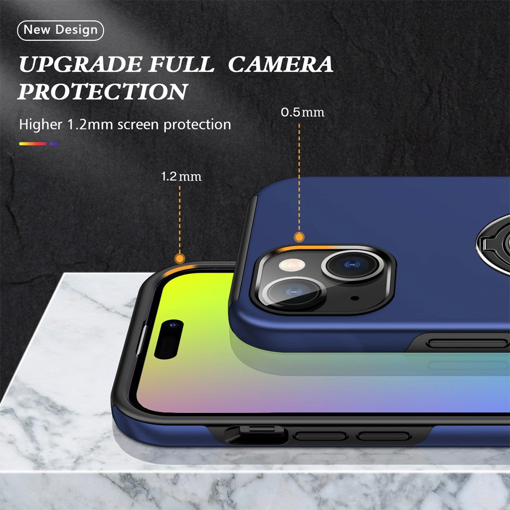 Magnetic Ring Holder Shockproof Cover Case for iPhone 14 Plus/ 15 Plus