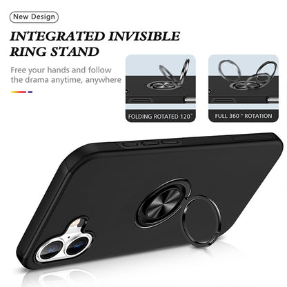 Magnetic Ring Holder Shockproof Cover Case for iPhone 16 Plus