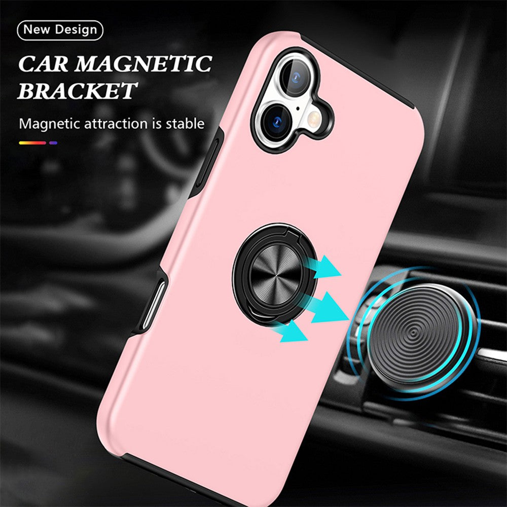 Magnetic Ring Holder Shockproof Cover Case for iPhone 16