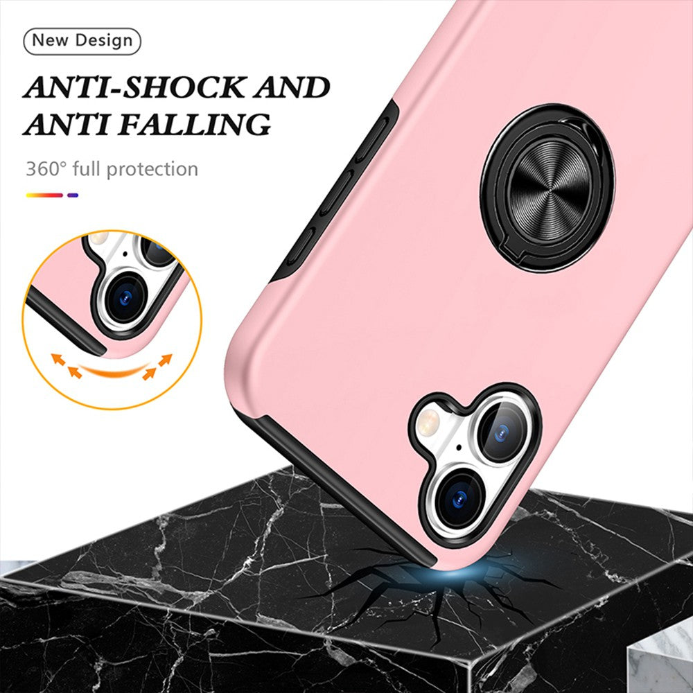 Magnetic Ring Holder Shockproof Cover Case for iPhone 16