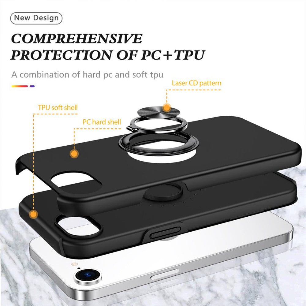 Magnetic Ring Holder Shockproof Cover Case for iPhone 16E