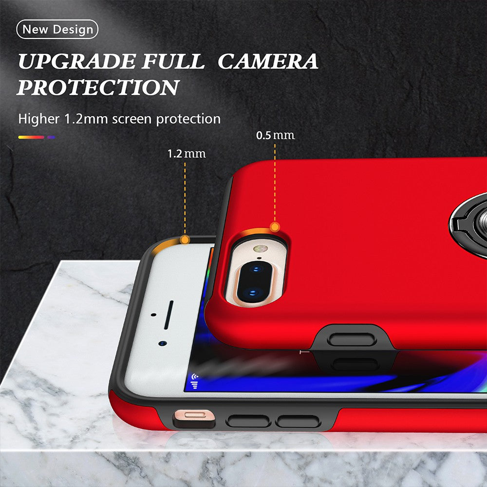 Magnetic Ring Holder Shockproof Cover Case for iPhone 6 Plus / 6S Plus / 7 Plus / 8 Plus