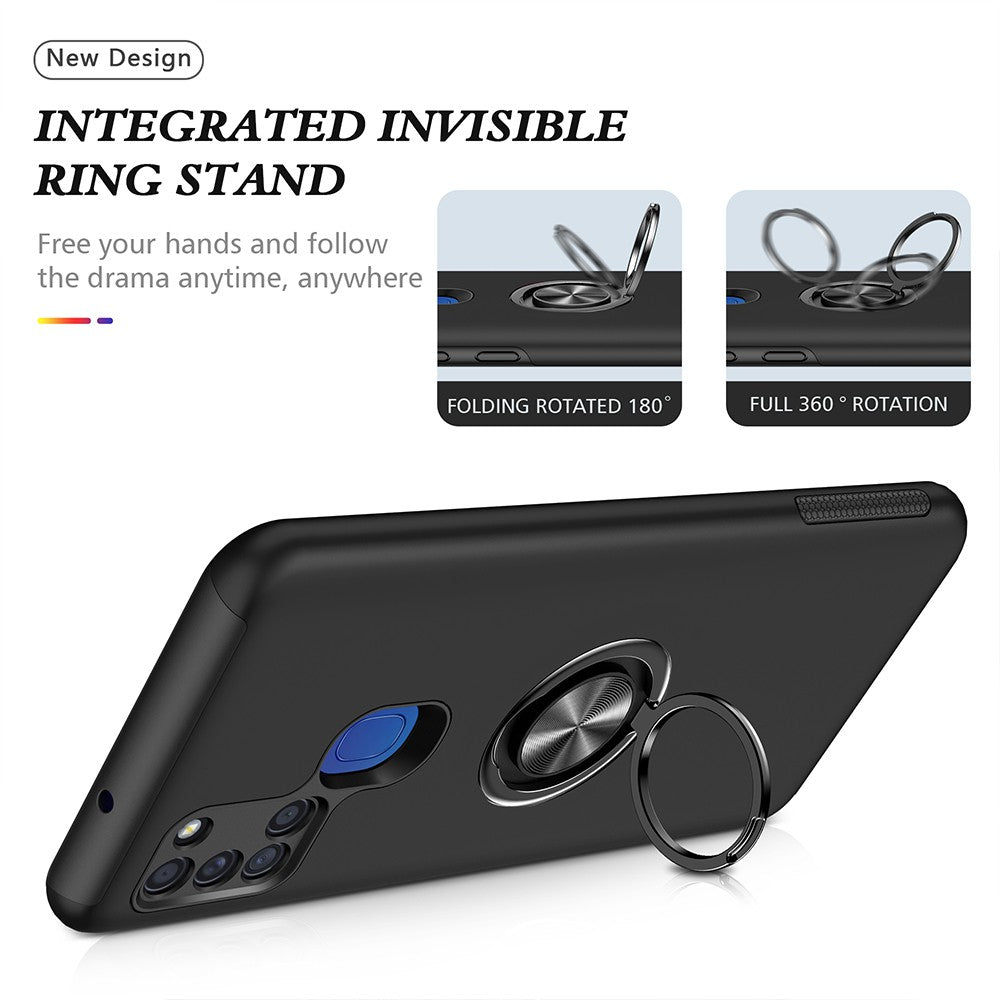 Magnetic Ring Holder Shockproof Cover Case for Samsung Galaxy A21S