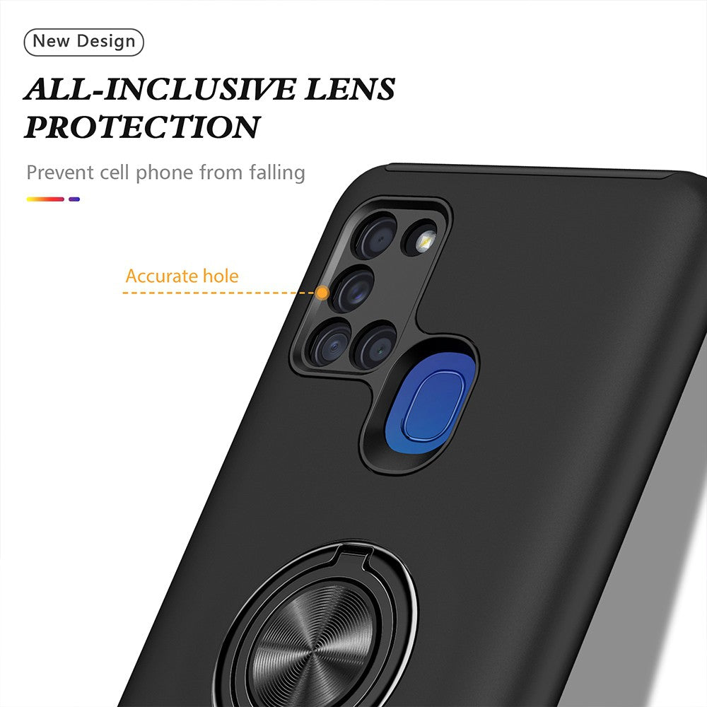 Magnetic Ring Holder Shockproof Cover Case for Samsung Galaxy A21S