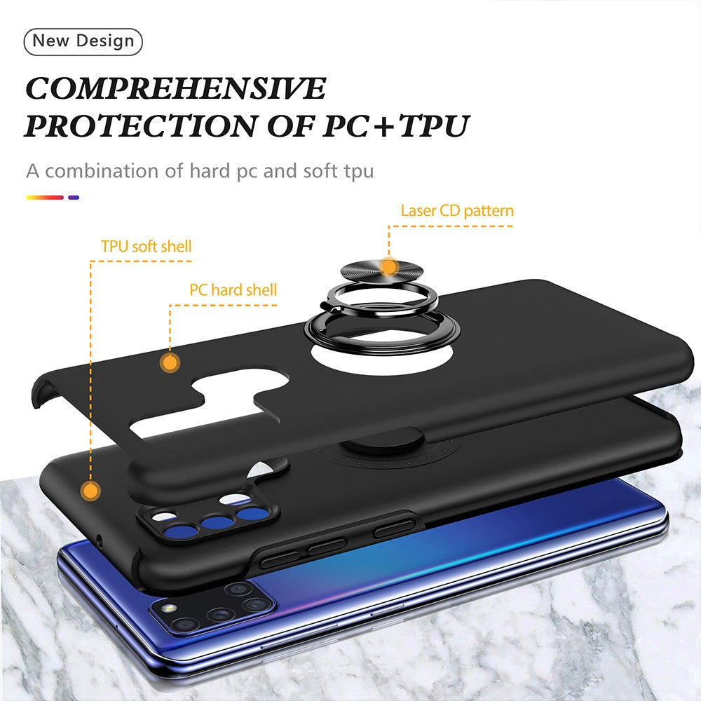 Magnetic Ring Holder Shockproof Cover Case for Samsung Galaxy A21S