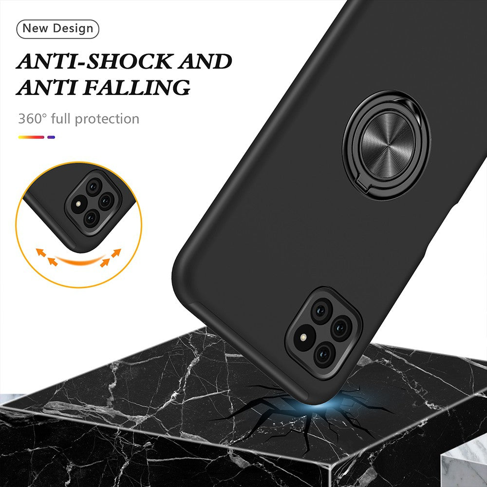 Magnetic Ring Holder Shockproof Cover Case for Samsung Galaxy A22 5G