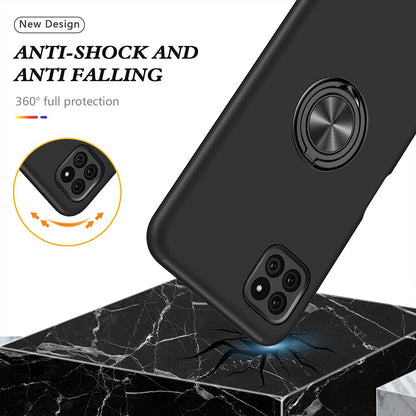 Magnetic Ring Holder Shockproof Cover Case for Samsung Galaxy A22 5G