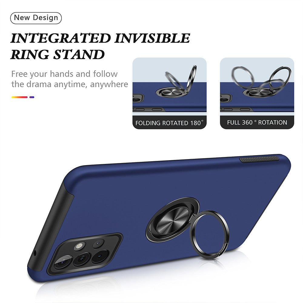 Magnetic Ring Holder Shockproof Cover Case for Samsung Galaxy A72 4G / 5G