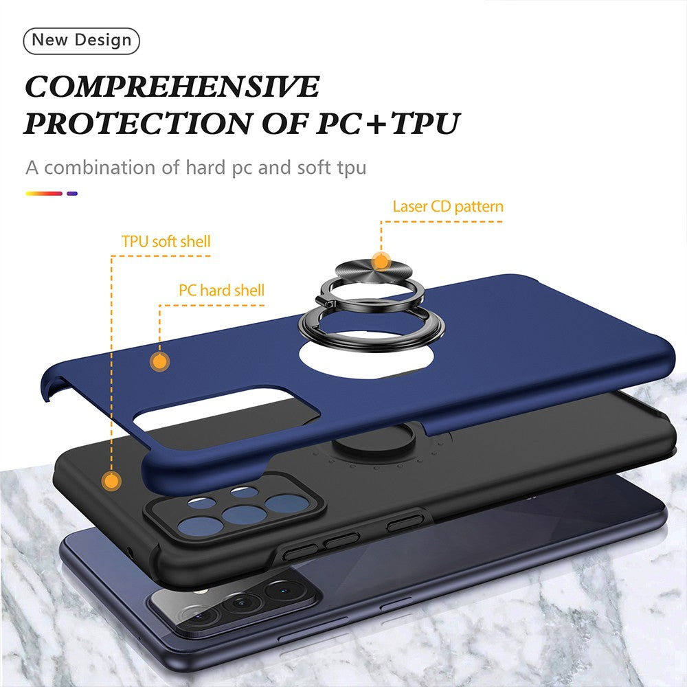 Magnetic Ring Holder Shockproof Cover Case for Samsung Galaxy A72 4G / 5G